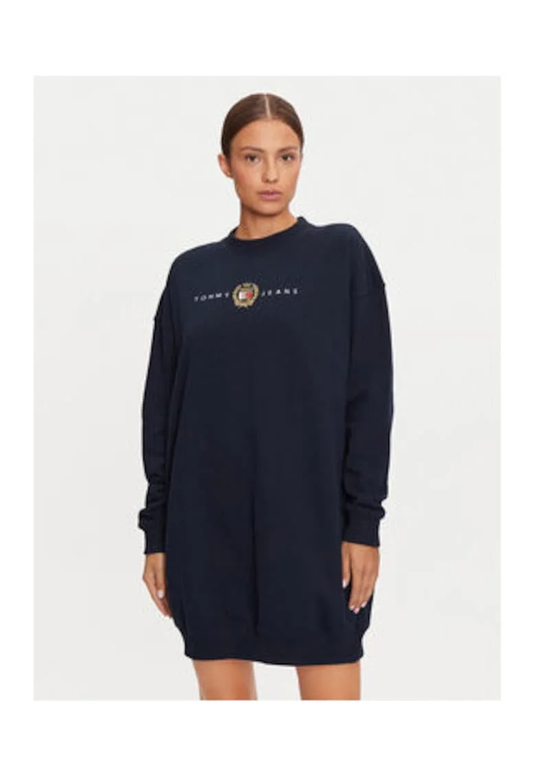 Rochie tricotata mini cu logo,