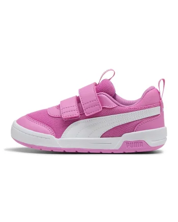 Pantofi sport Multiflex 2 din plasa cu garnituri din piele ecologica, Alb/Roz orhidee