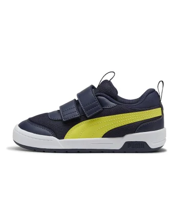 Pantofi sport Multiflex 2 din plasa cu garnituri din piele ecologica, Verde lime/Bleumarin
