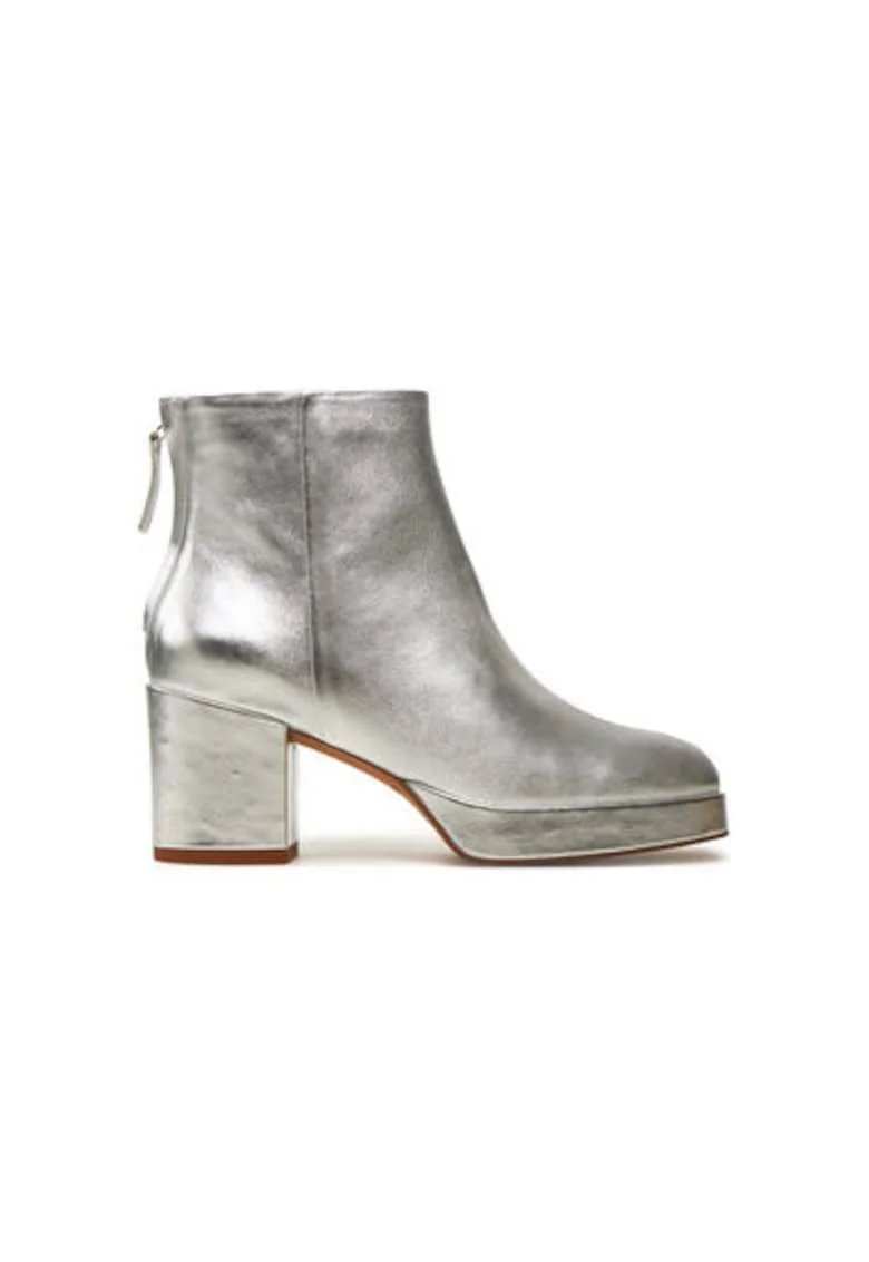 Botine dama  ELTON, Piele naturala, 40 EU, Argintiu