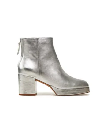Botine dama  ELTON, Piele naturala, 40 EU, Argintiu