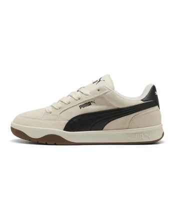 Pantofi sport Park LT din piele intoarsa cu logo contrastant, Negru/Caramel/Bej deschis
