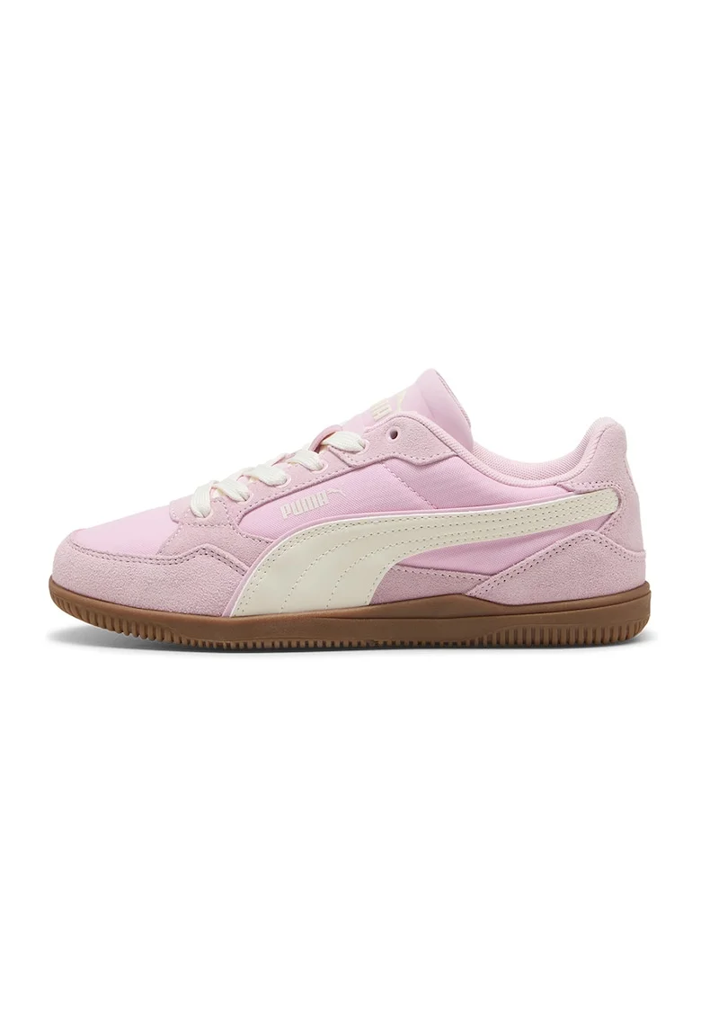 Pantofi sport K-Moda din plasa cu garnituri din piele intoarsa, Alb/Albastru glaciar