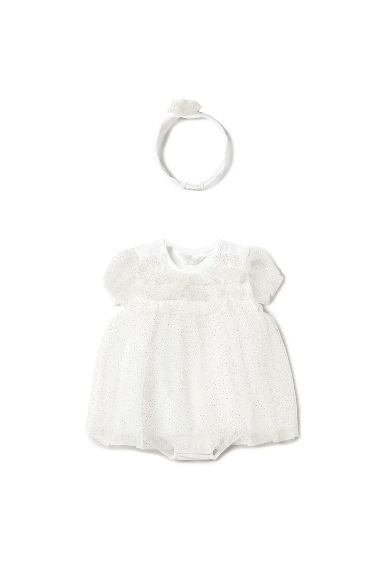 Rochie fete  1659, Bumbac/Poliamida, Bej, Bej,