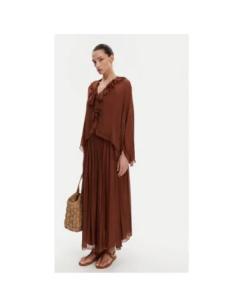 Bluza dama  TD0019, Viscoza, Maro, Maro