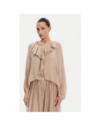 Bluza dama  TD0019, Viscoza, Bej, Bej