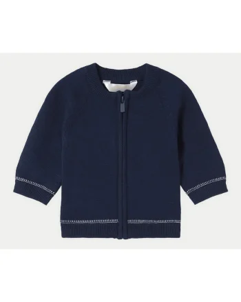 Bluza baieti  1395, Bumbac, 6-9 luni, Bleumarin