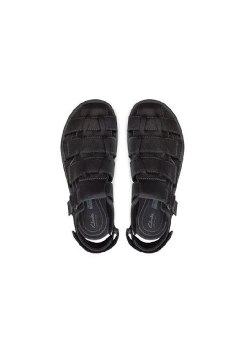 Sandale barbati  26176899, Piele naturala, Negru, Negru