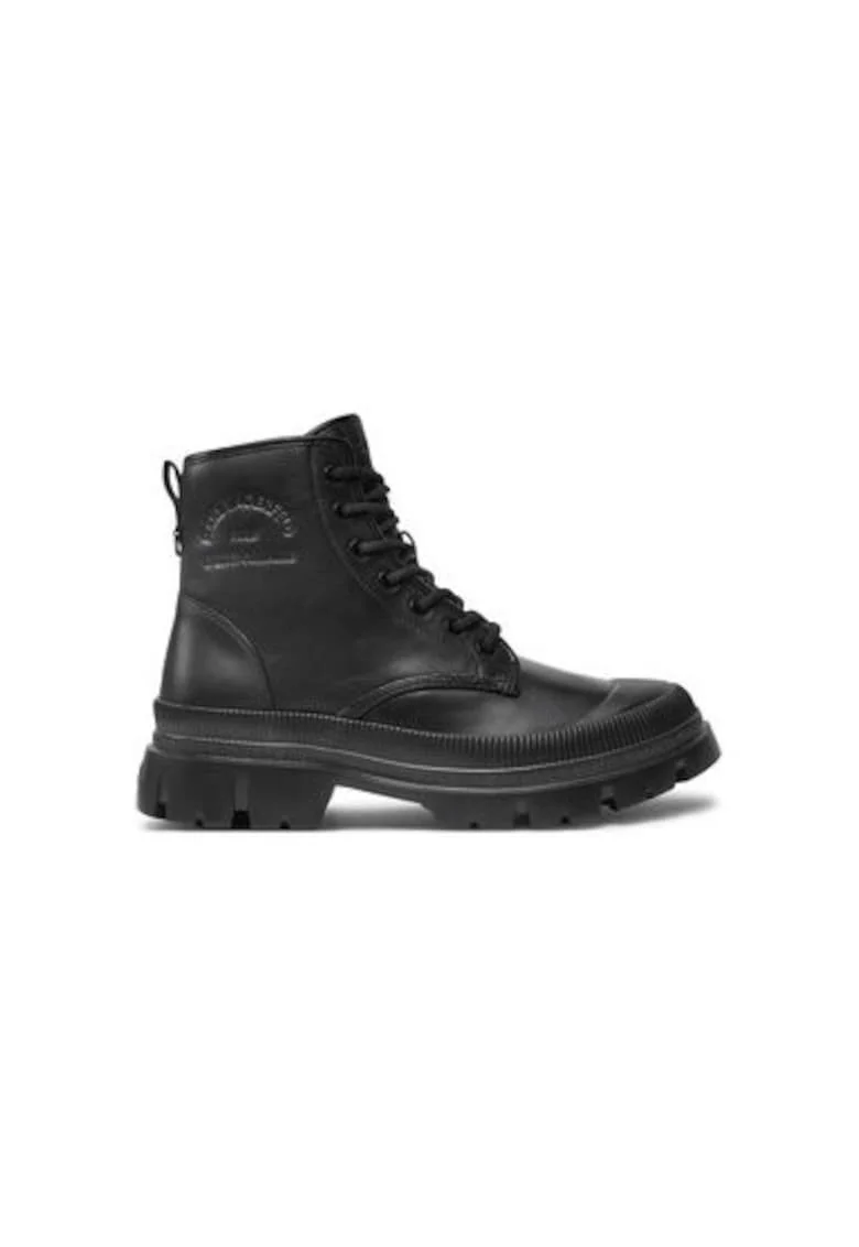 Ghete barbati  KL25264A, Piele naturala, Negru