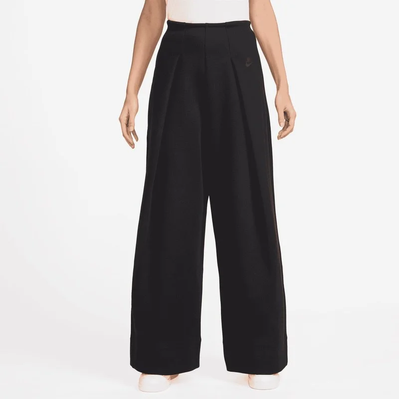 Pantaloni Nike W NSW TCH FLC HR PLT PANT WIDE
