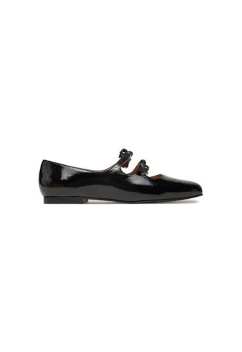 Balerini  SHIRLEY BALERINY, Piele naturala, Negru, Negru