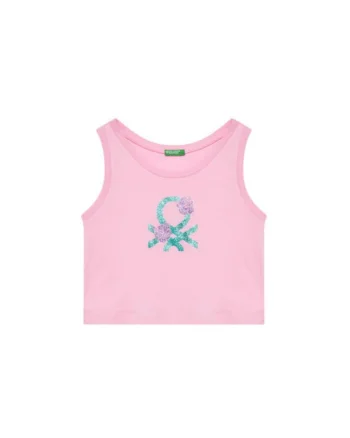 Top pentru fete  3I1XCH01Z, Bumbac organic, Roz, Roz