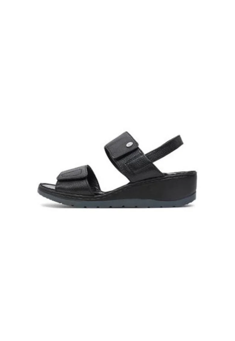 Sandale dama, 9-28251-42,  Piele naturala, Negru