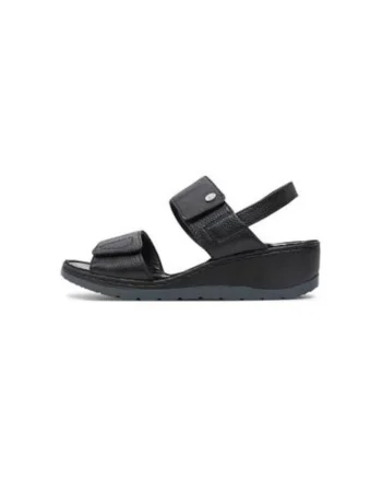 Sandale dama, 9-28251-42,  Piele naturala, Negru