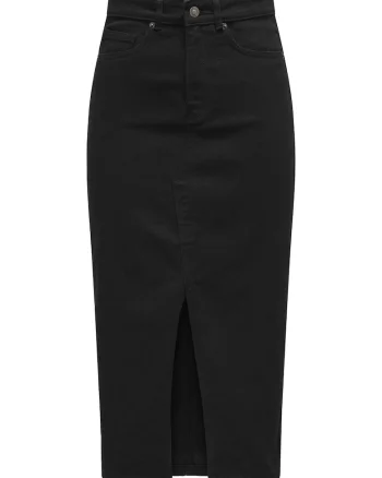 Fusta  model ONLY-15324365, neagra, 74% bumbac, 25% poliester, 1% elastan
