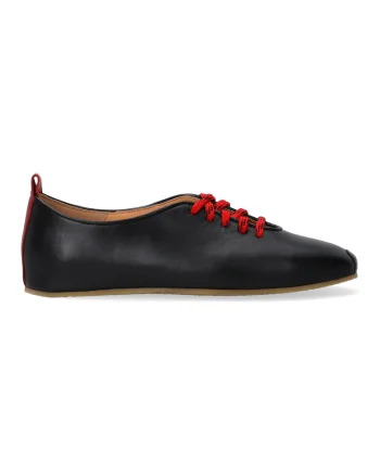 Pantofi sport din piele naturala cu sireturi contrastante