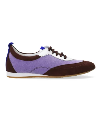 Pantofi sport piele intoarsa cu detalii contrastante