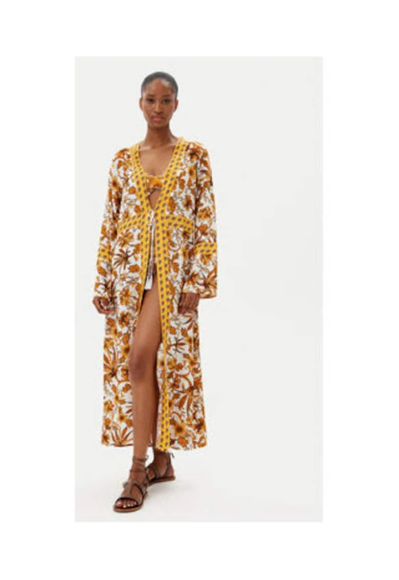 Rochie  BM297 C62, galben, 100% viscoza,