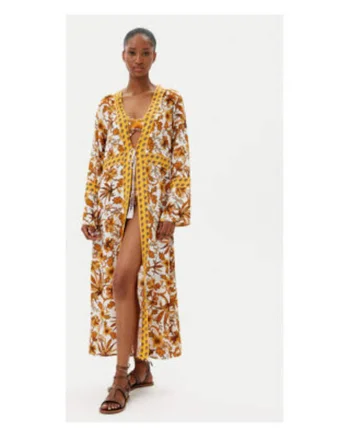 Rochie  BM297 C62, galben, 100% viscoza,