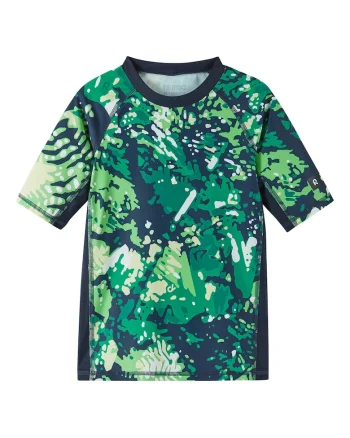 Tricou copii,  verde, poliester-elastan