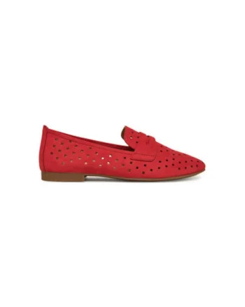 Mocasini dama  65.219.15, Piele naturala, Rosu, Rosu