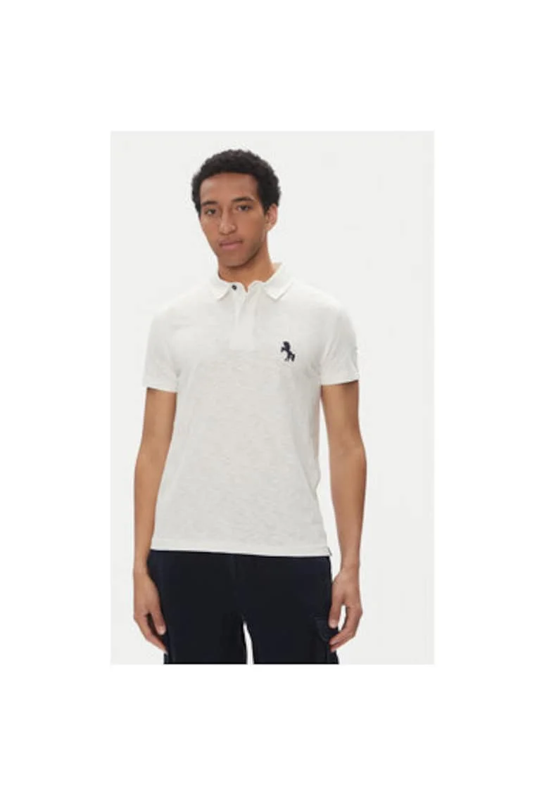 Tricou polo barbati  251PO1857J680, Bumbac, Alb, Alb