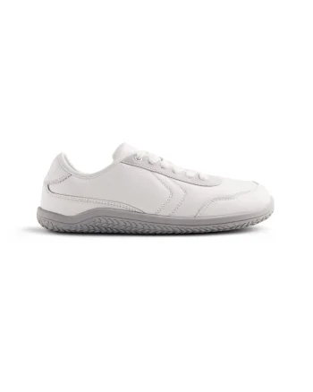 Pantofi sport de piele cu aspect texturat, Alb