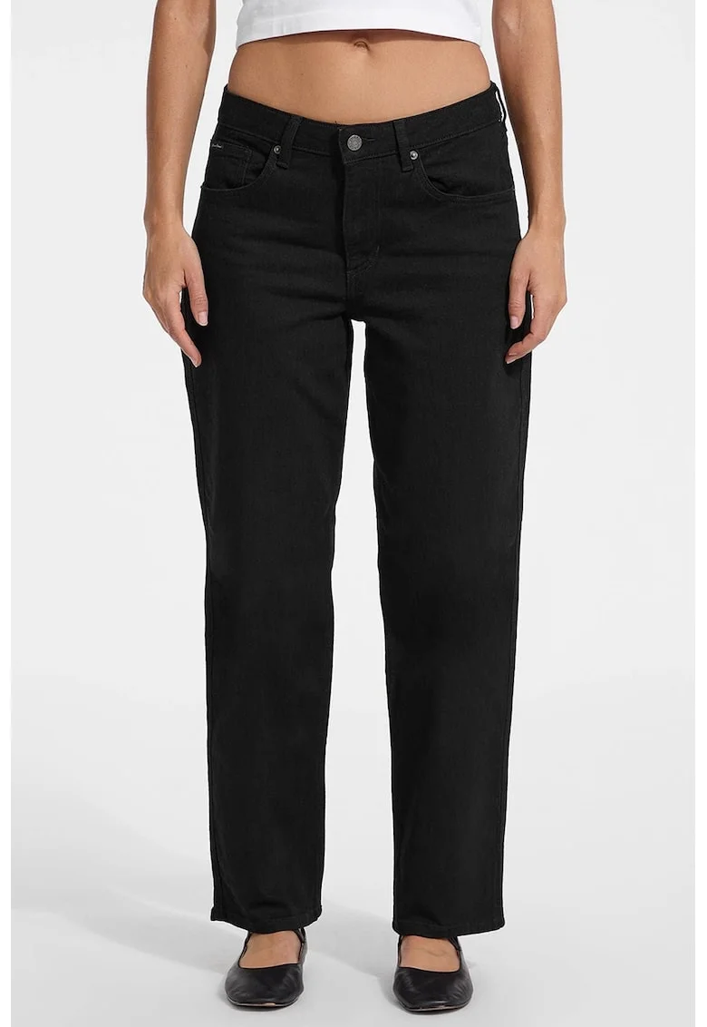 Blugi relaxed fit din denim, Negru