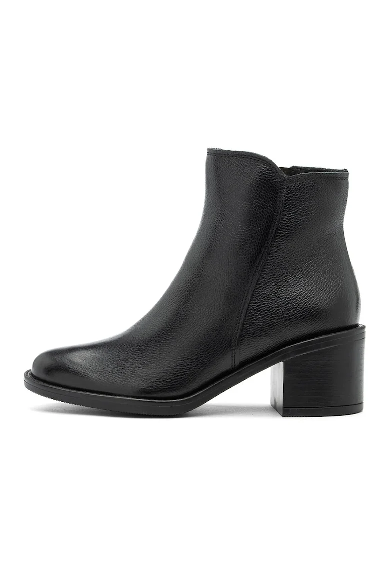Botine de piele Debra, Negru