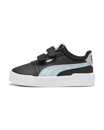 Pantofi din piele ecologica cu velcro, Negru/Albastru deschis