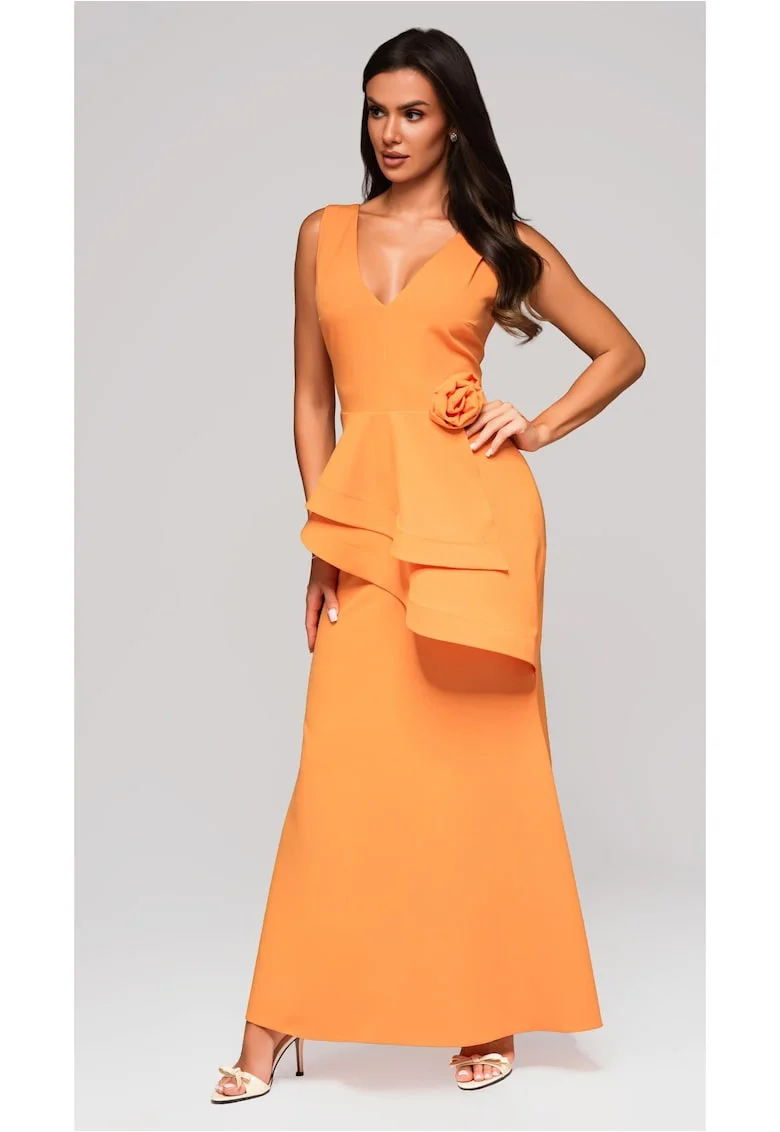 Rochie de seara Maxi  LA-OM-DLR212, Portocaliu