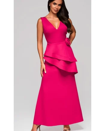 Rochie de seara Maxi  LA-OM-DLR212, Fucsia