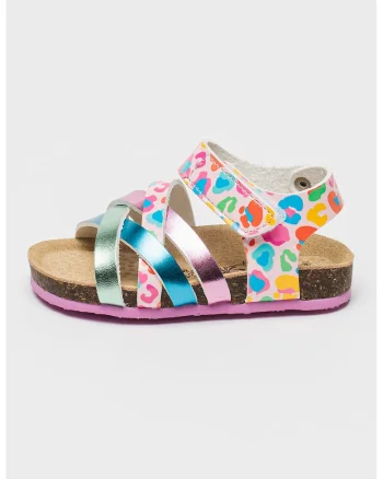 Sandale cu velcro si model, Multicolor