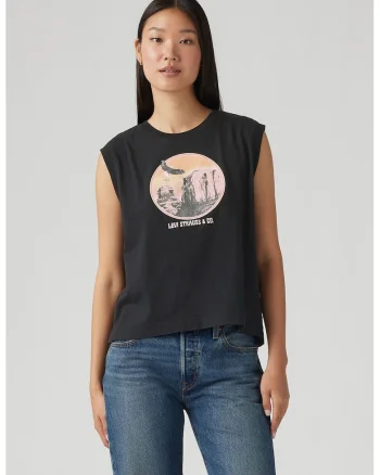 Tricou din bumbac cu imprimeu logo, Negru