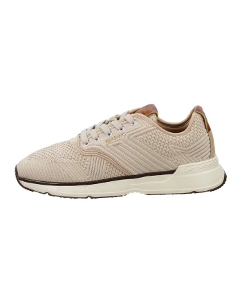 Pantofi sport din material textil cu insertii din piele Beeker, Bej