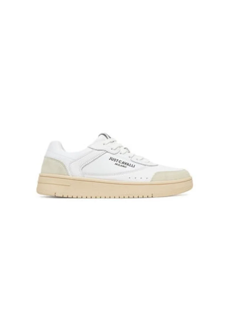 Pantofi sport barbati, 78QA3SM8 ZPA90,  Piele naturala, Alb