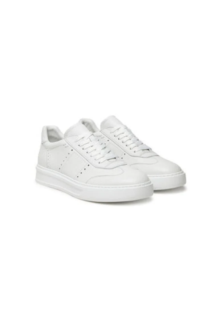 Pantofi sport barbati, FU0261.A07ZIPAGB100,  Piele naturala, Alb