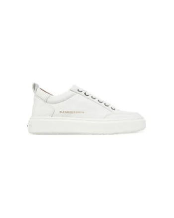 Pantofi sport barbati, ASBBBDM,  Piele naturala, Alb