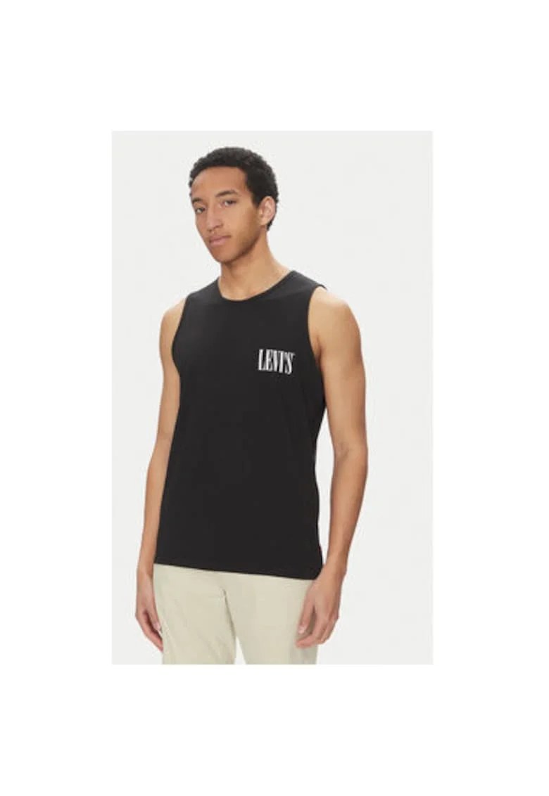 Maiou barbati Levi S, A7642-0004, Bumbac, Negru, Negru