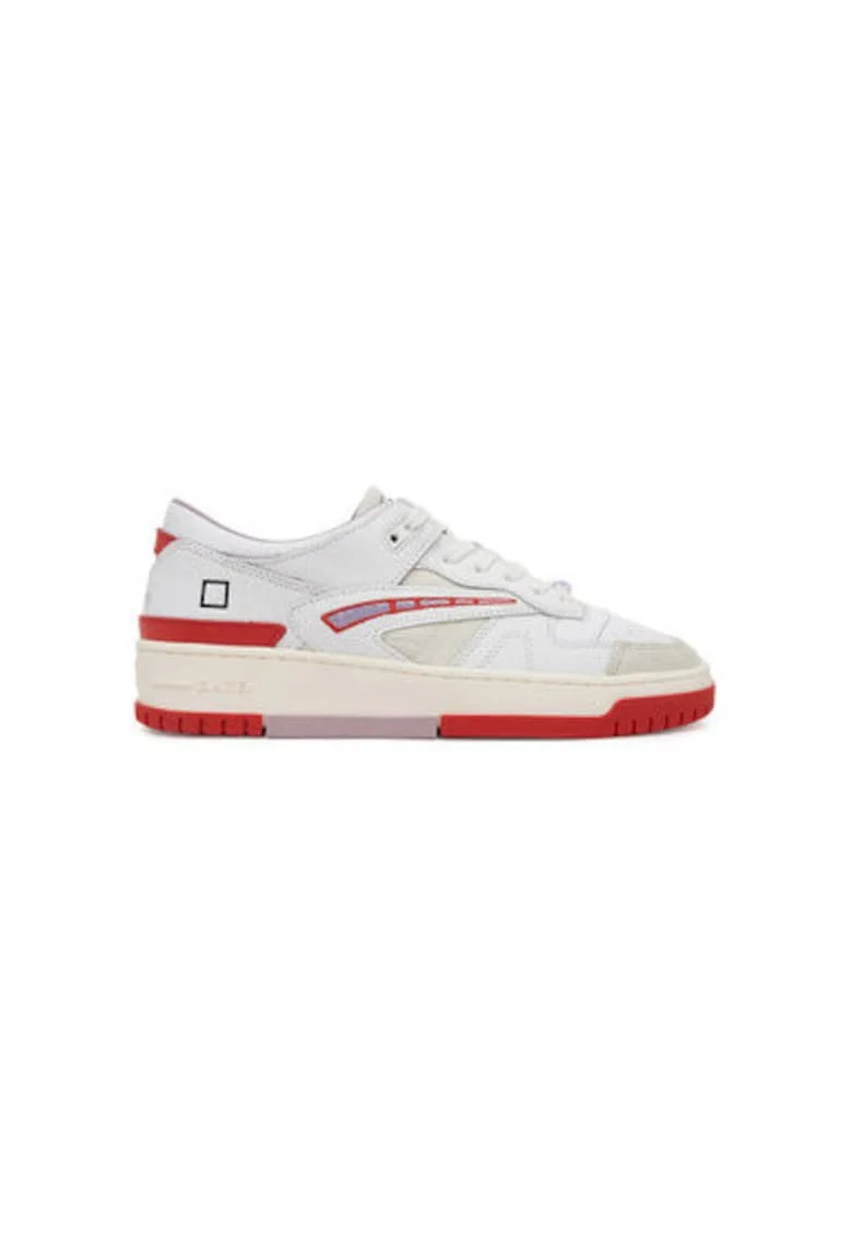 Pantofi sport dama, W421-T8-CO, D A T E, Piele naturala, Alb