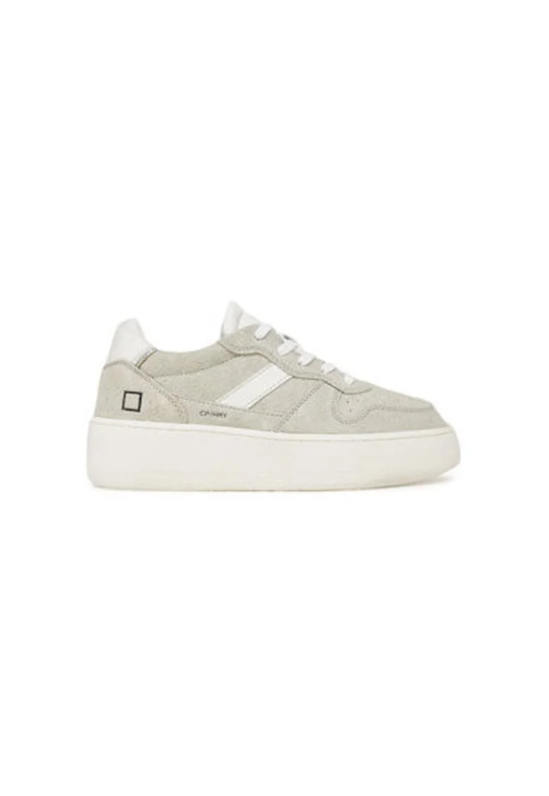Pantofi sport dama, W421-CP-HA, D A T E, Piele naturala, Bej, Bej