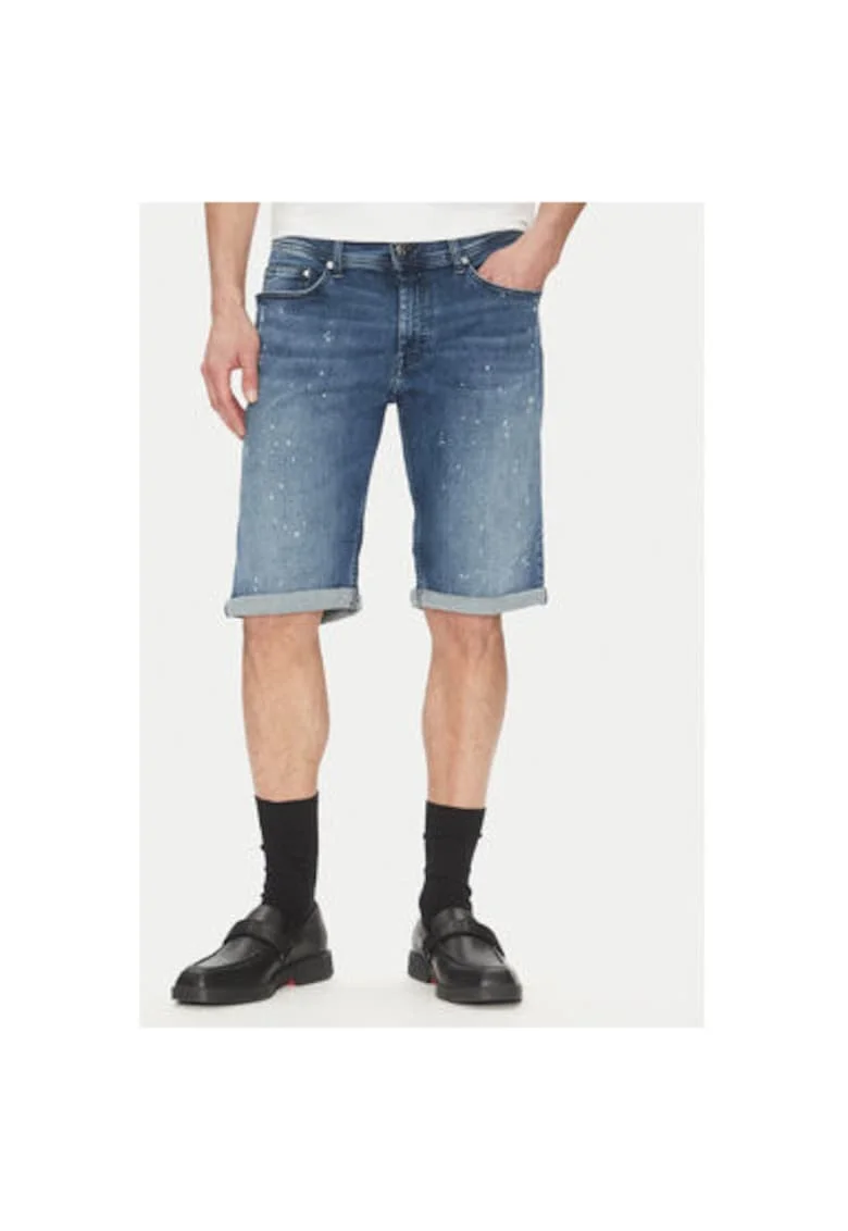 Pantaloni scurti din denim barbati  265820 552832, Bumbac/Elastan, Bleumarin, Bleumarin