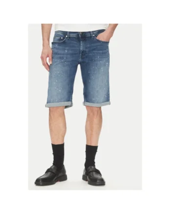 Pantaloni scurti din denim barbati  265820 552832, Bumbac/Elastan, Bleumarin, Bleumarin