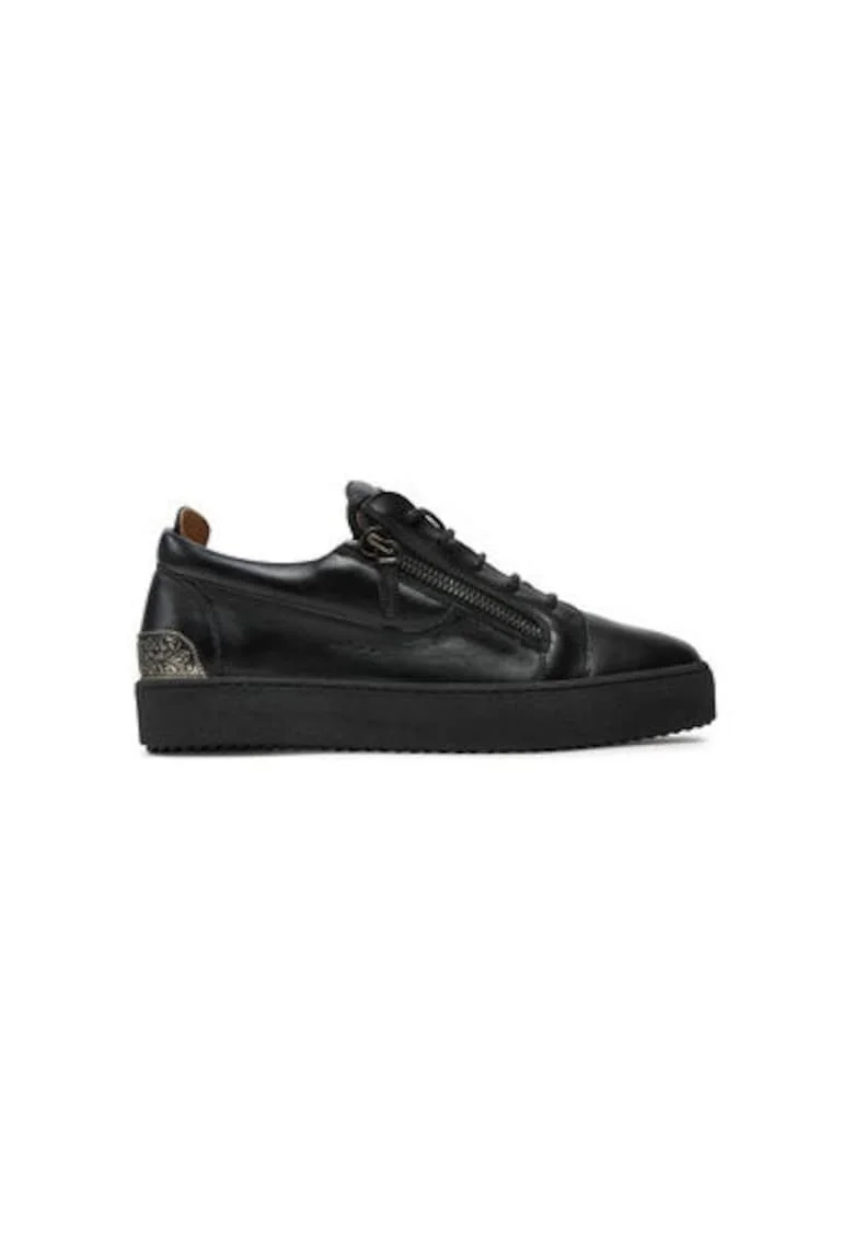Pantofi sport barbati, RU40027,  Piele naturala, Negru