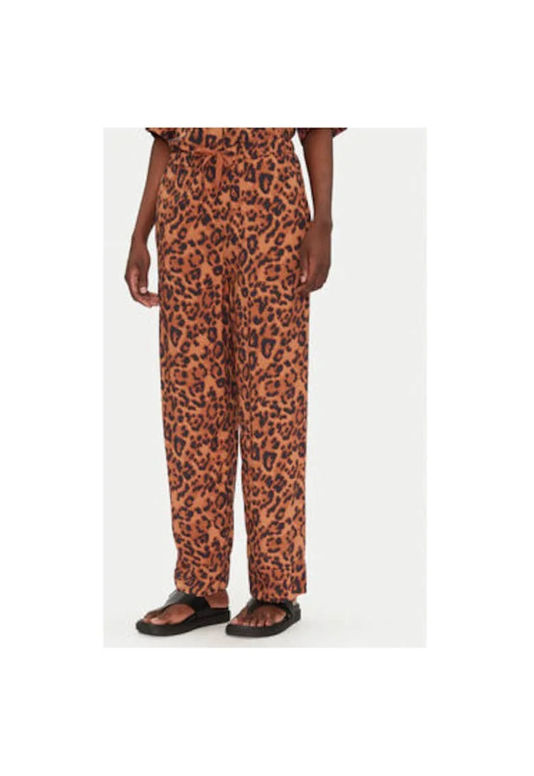 Pantaloni dama  C18SE0 A12, Viscoza, Maro, Maro