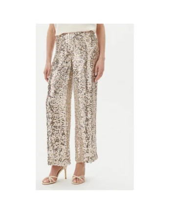 Pantaloni dama  BBW4390, Viscoza, Argintiu, Argintiu
