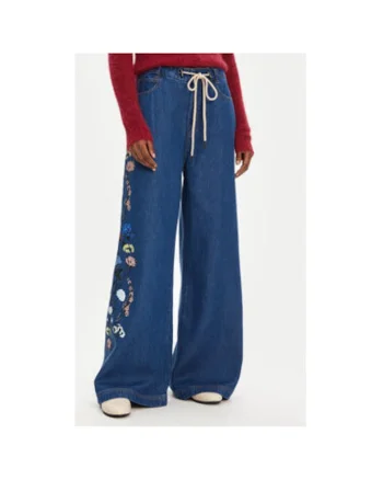 Pantaloni dama  252141025203, Lyocell, Albastru, Albastru