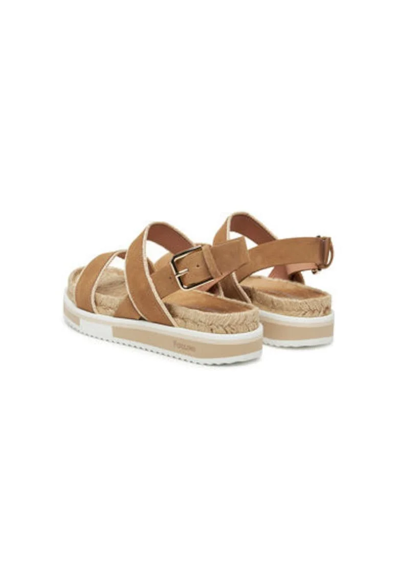 Sandale dama, SA16405G0MTF0122,  Piele naturala, Maro