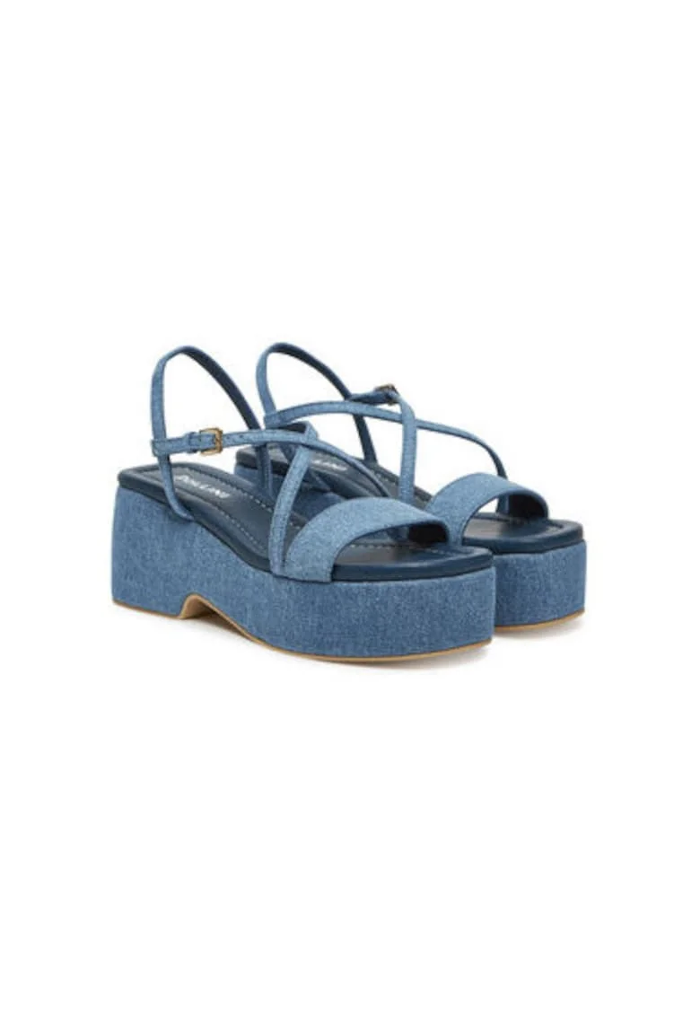 Sandale dama, SA16318I0MTQ0707,  Textil, Albastru