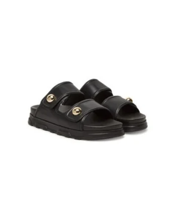 Slapi dama, YJ54SFE Y62000,  Piele naturala, Negru